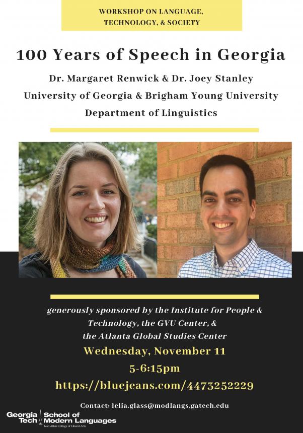 Drs. Renwick and Stanley to Present at Virtual Conference Linguistics