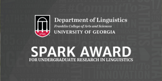 SPARK Research Award and Linguistics Department Logo
