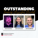 Photos of the three recipients of the outstanding teaching award